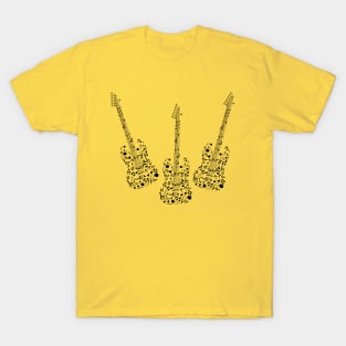 Black Electric Guitar T-Shirt